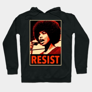 Angela Davis Resist (orange tone) Hoodie